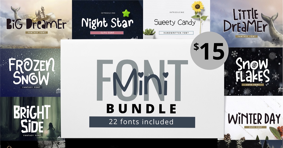 Mini Font Bundle Bundle · Creative Fabrica