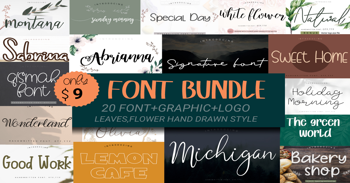 Font Bundle Bundle · Creative Fabrica