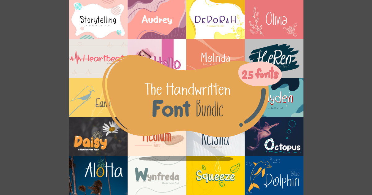 The Handwritten Font Bundle Bundle · Creative Fabrica