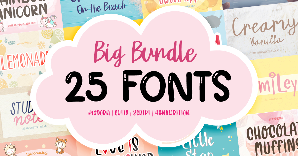 Big Fonts Bundle Bundle · Creative Fabrica