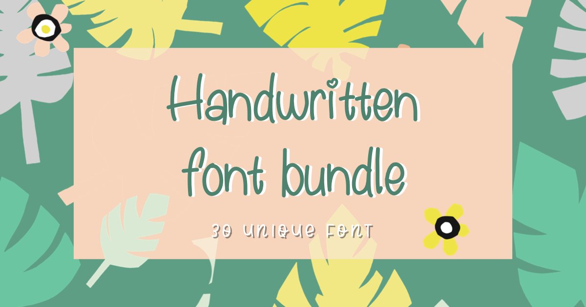 Handwritten Font Bundle Bundle · Creative Fabrica