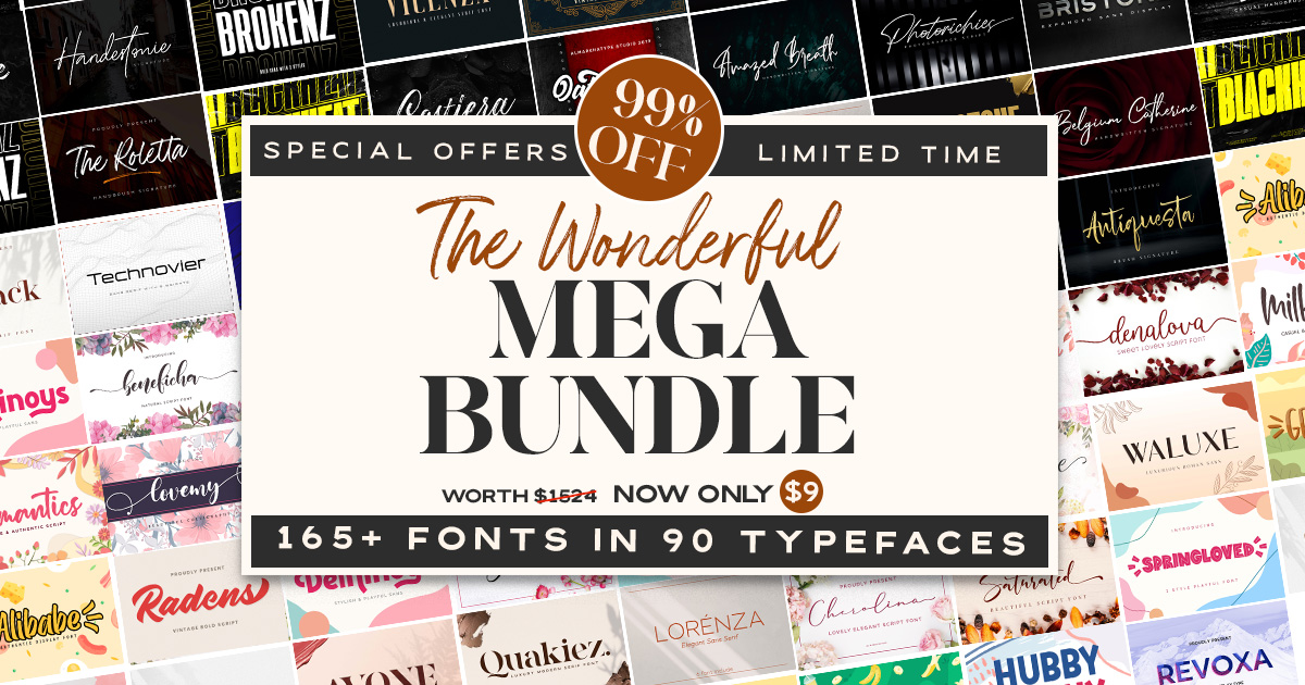 The Wonderful Mega Bundle Bundle · Creative Fabrica