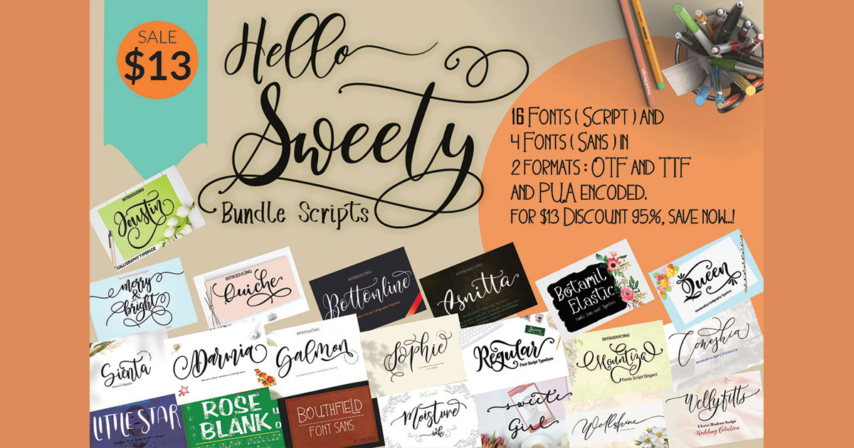 Hello Swity Hello Sweety Font Bundle Bundle · Creative Fabrica