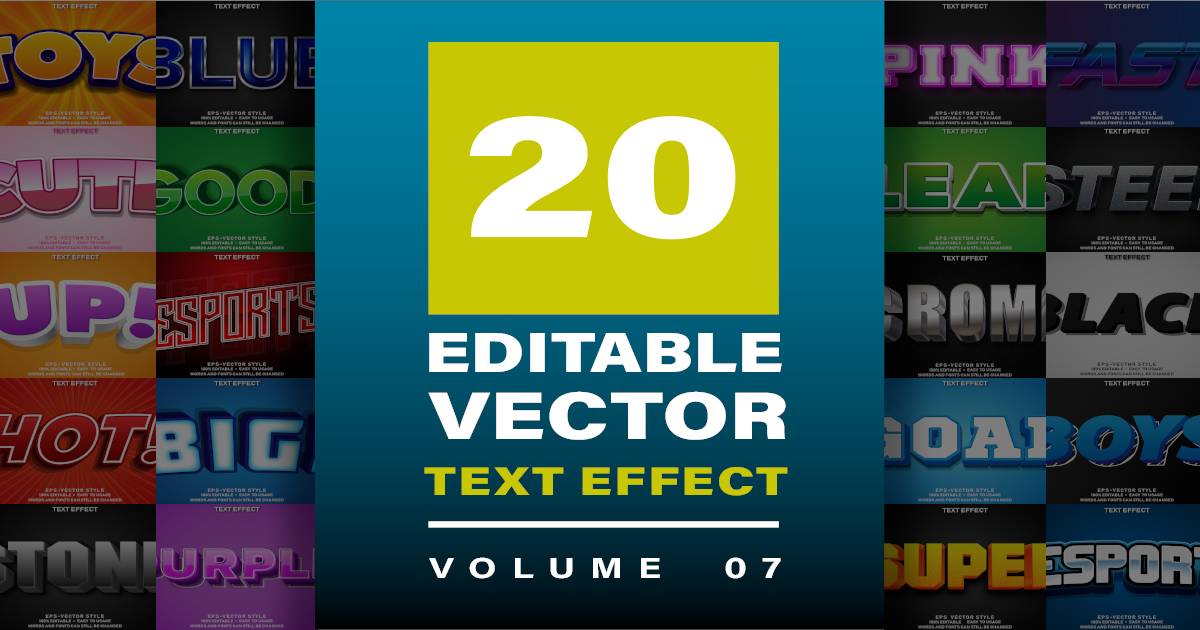 Text Effect Bundle - Vol 07 Bundle · Creative Fabrica