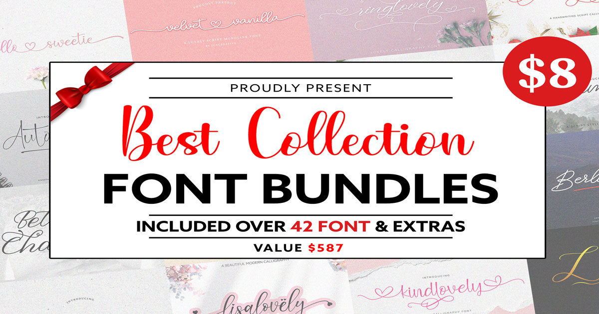 The Best Collection Font Bundles Bundle · Creative Fabrica