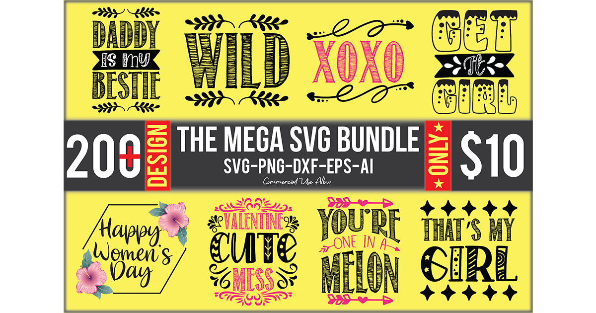 The Mega Svg Bundle Bundle · Creative Fabrica 0055