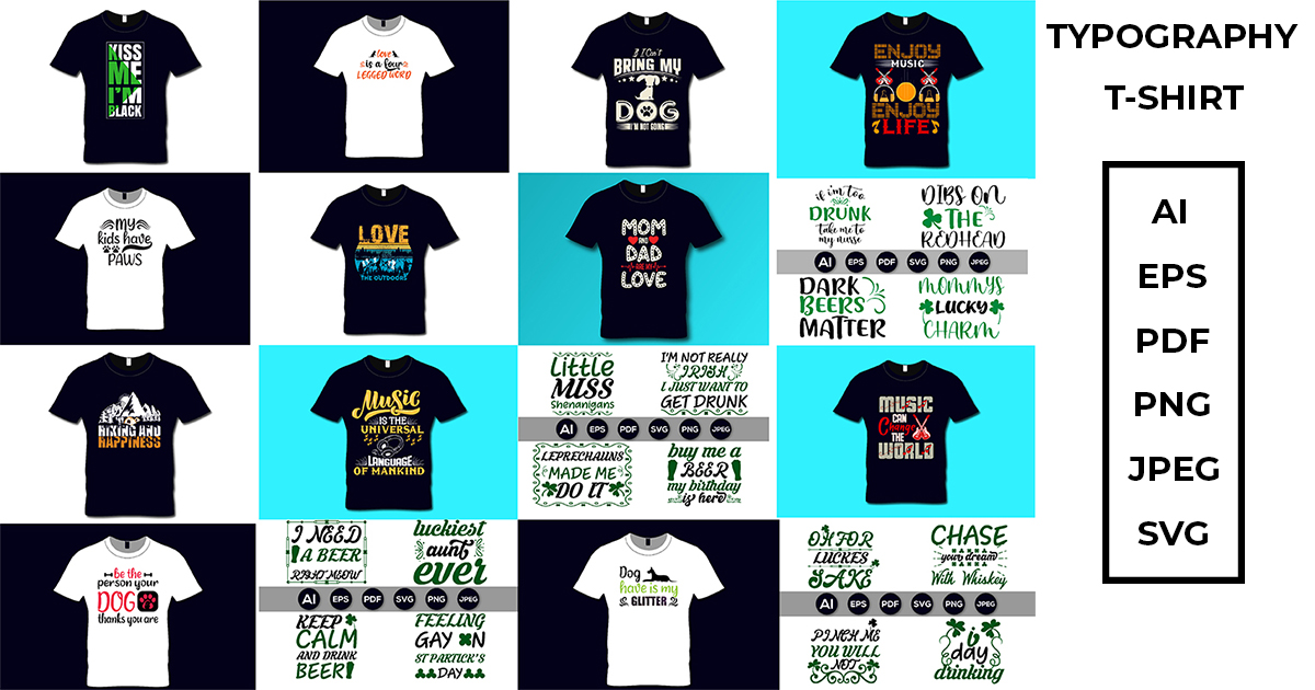 Typography T-shirt Design Bundle Bundle · Creative Fabrica