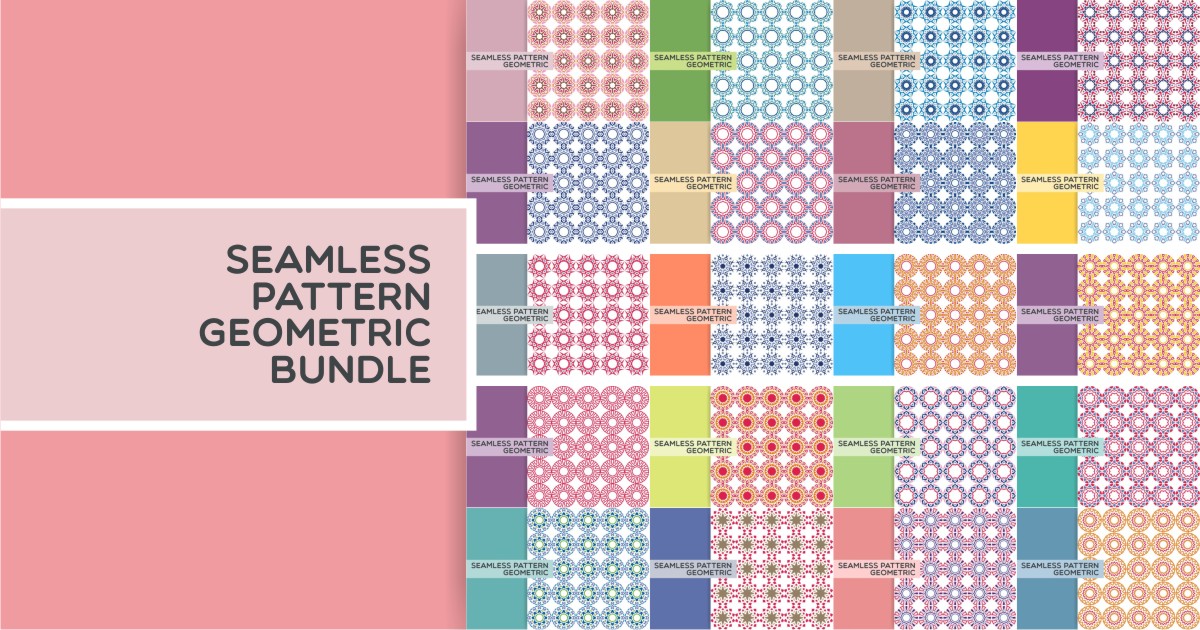 Seamless Pattern Geometric Bundle 1 Bundle · Creative Fabrica