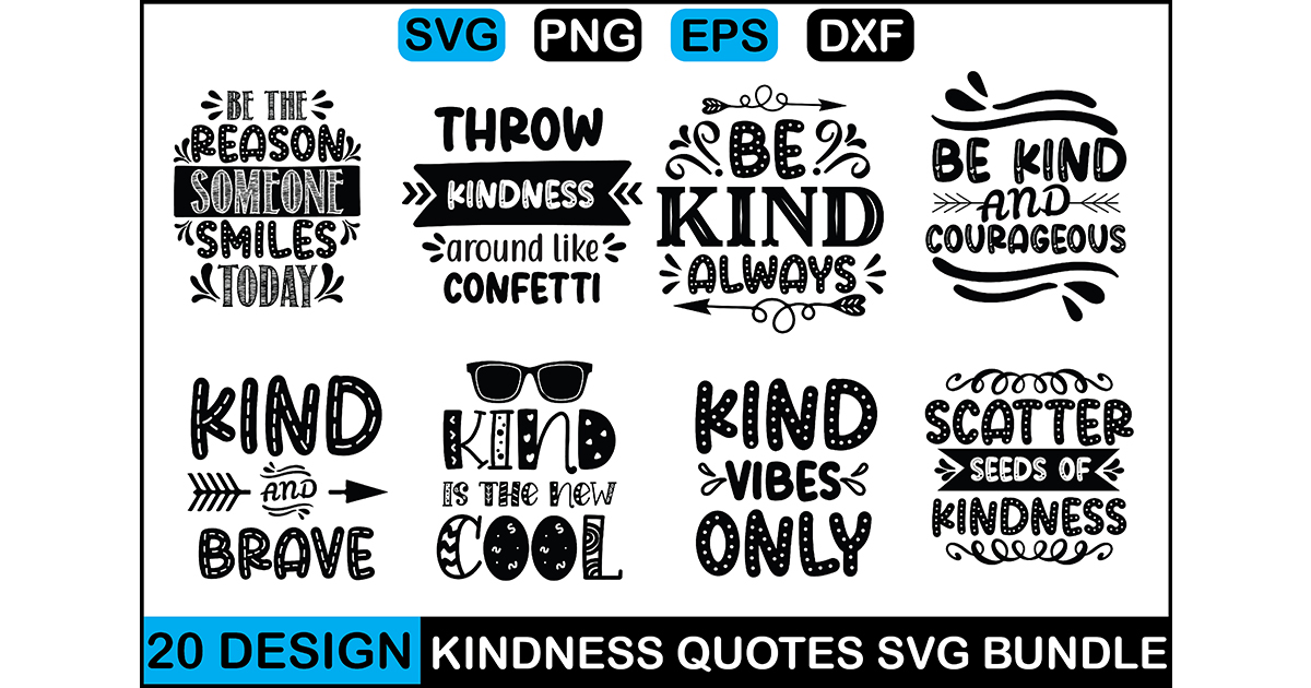 Kindness Quotes SVG Bundle Bundle · Creative Fabrica