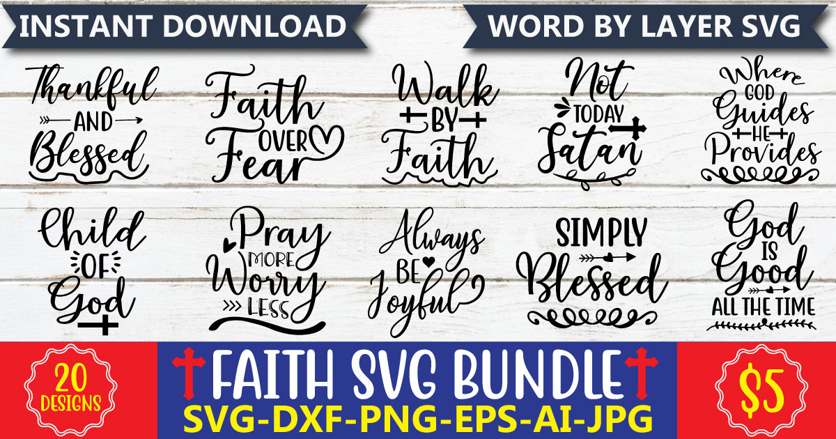 Faith SVG Bundle Bundle · Creative Fabrica