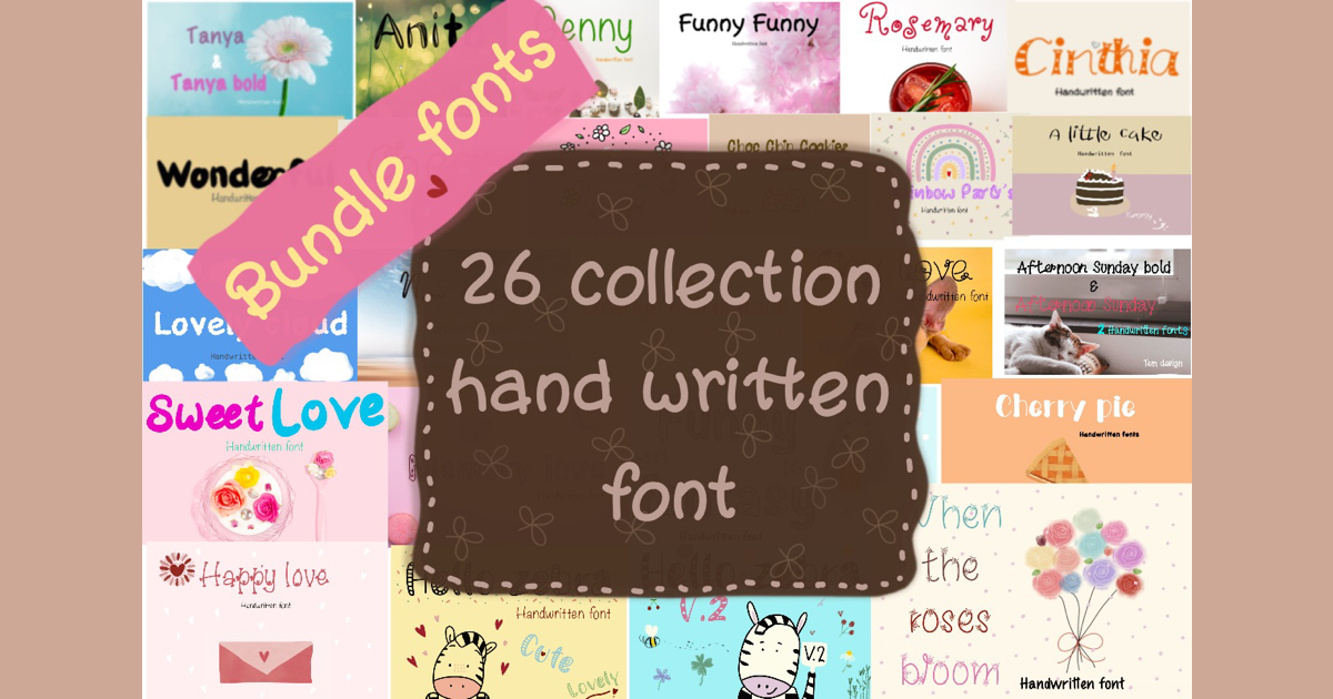 Handwritten Fonts Collection Bundle · Creative Fabrica