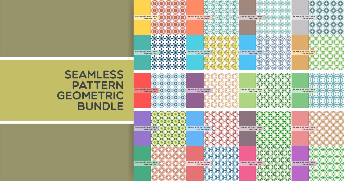 Seamless Pattern Geometric Bundle 3 Bundle · Creative Fabrica