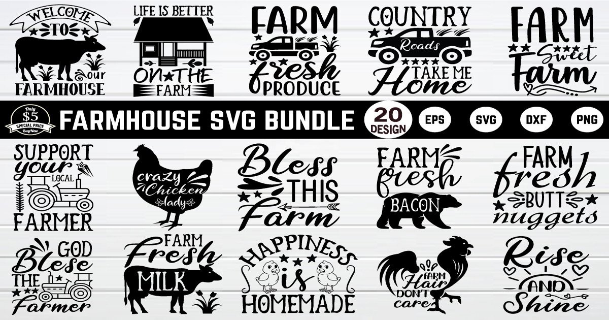 Farmhouse SVG Bundle Bundle · Creative Fabrica