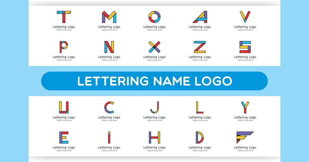 Inting Name Lettering Lettering Name Logo Bundle #02 Bundle · Creative Fabrica