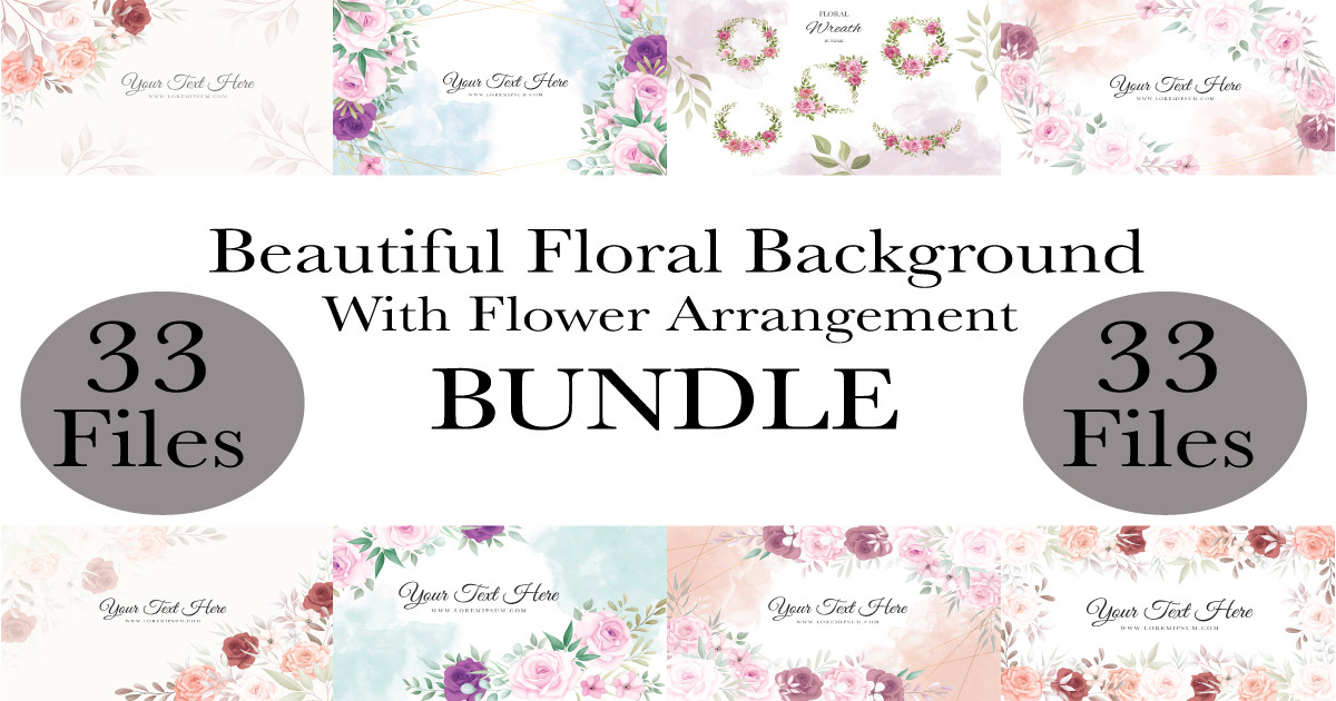 Beautiful Floral Background Bundle Bundle · Creative Fabrica