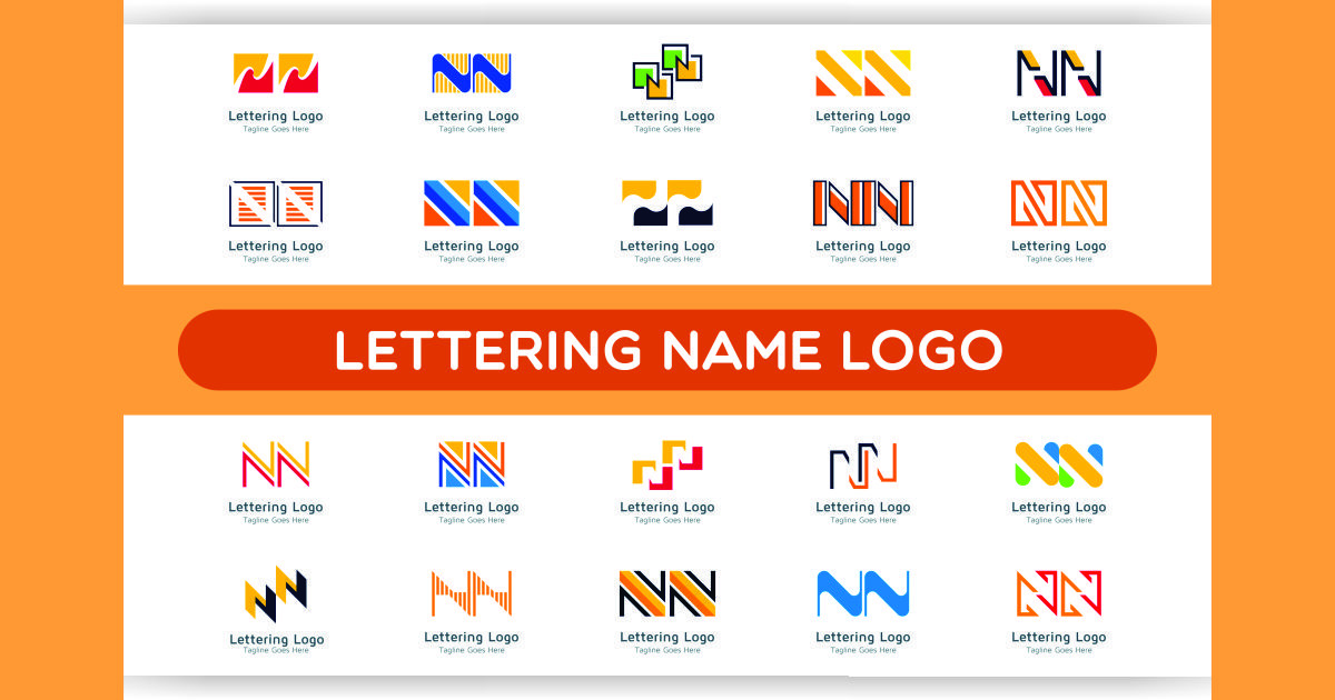 Lettering Name Logo Bundle #27 Bundle · Creative Fabrica