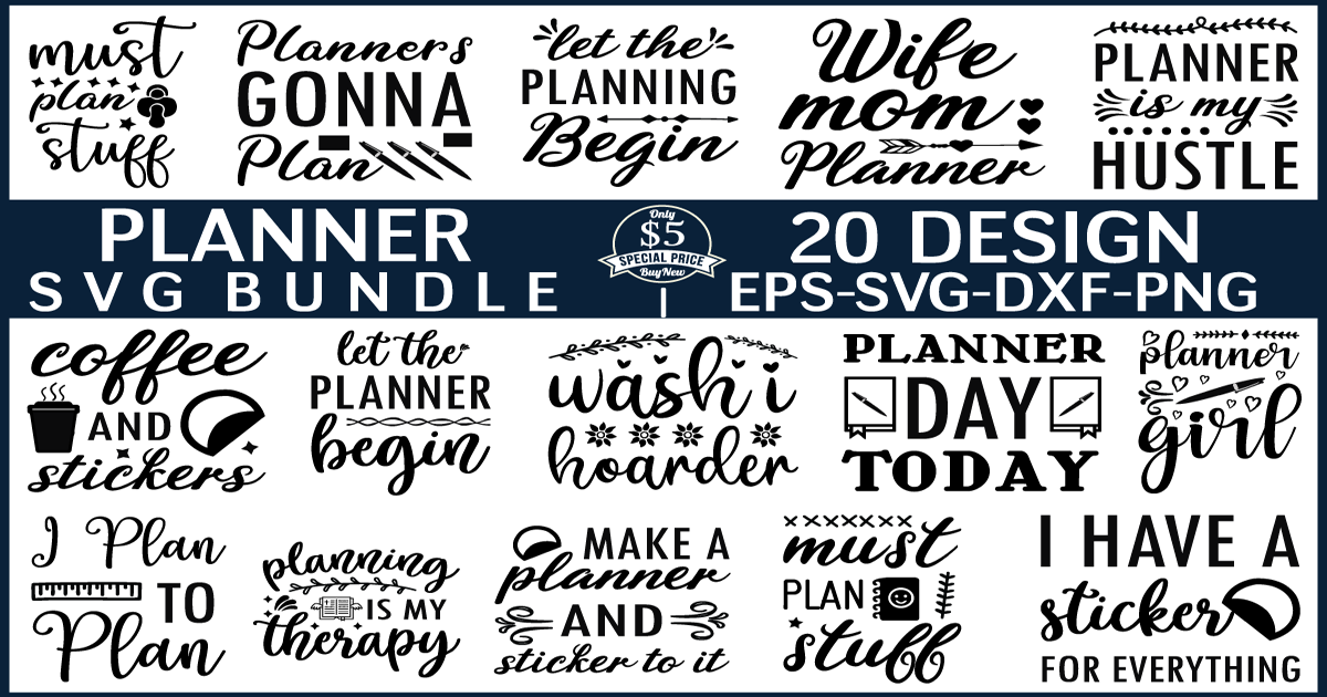 Svg Plan Example Planner SVG Bundle Bundle · Creative Fabrica