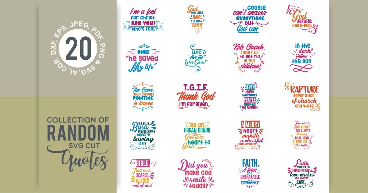 Collection of Random Quotes 102 Bundle · Creative Fabrica