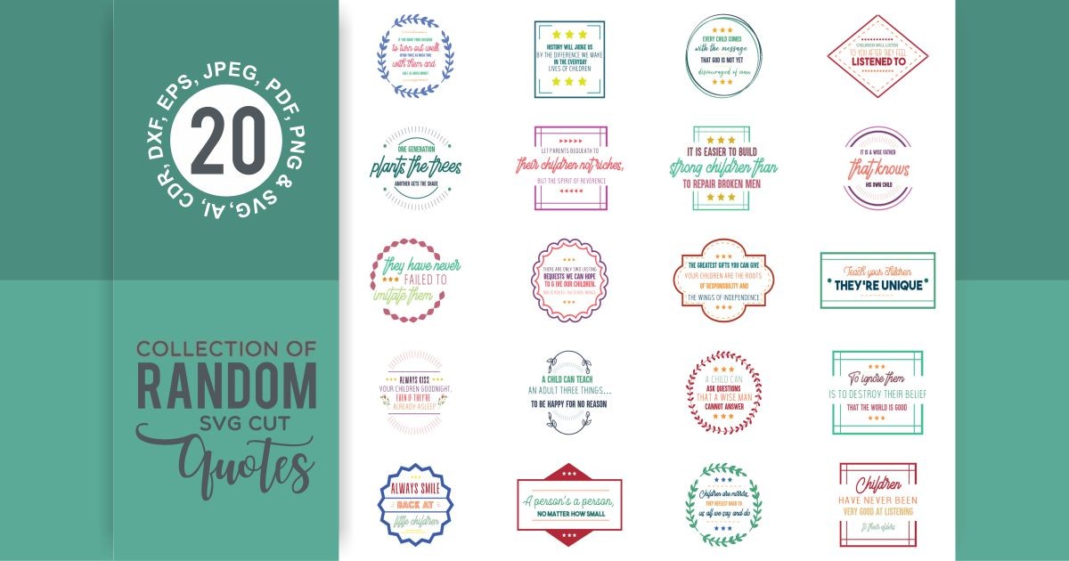 Collection of Random Quotes 153 Bundle · Creative Fabrica