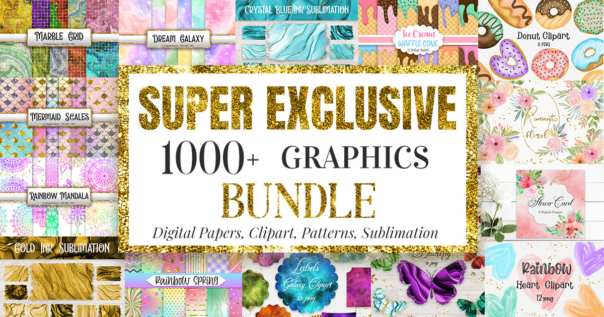 Super Exclusive Graphics Bundle Bundle · Creative Fabrica