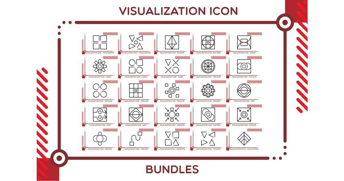 Visualization Icon Bundle 15 Bundle · Creative Fabrica