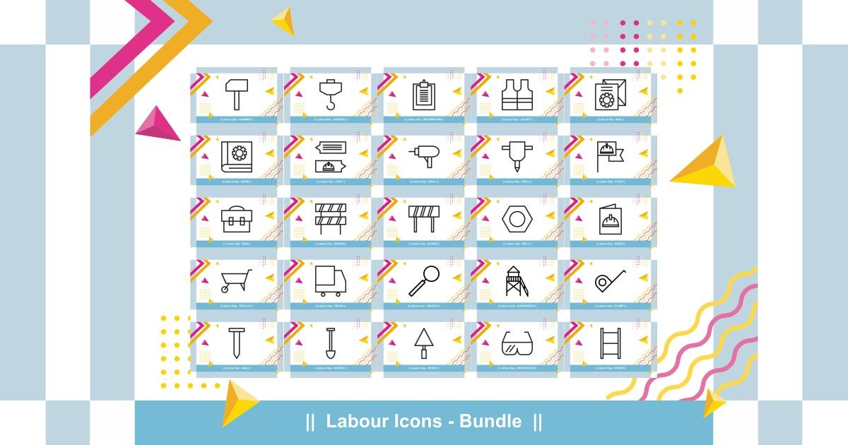 Labour Icons Bundle Bundle · Creative Fabrica