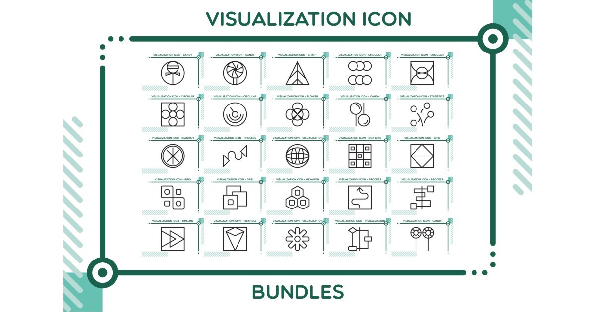 Visualization Icon Bundle 21 Bundle · Creative Fabrica