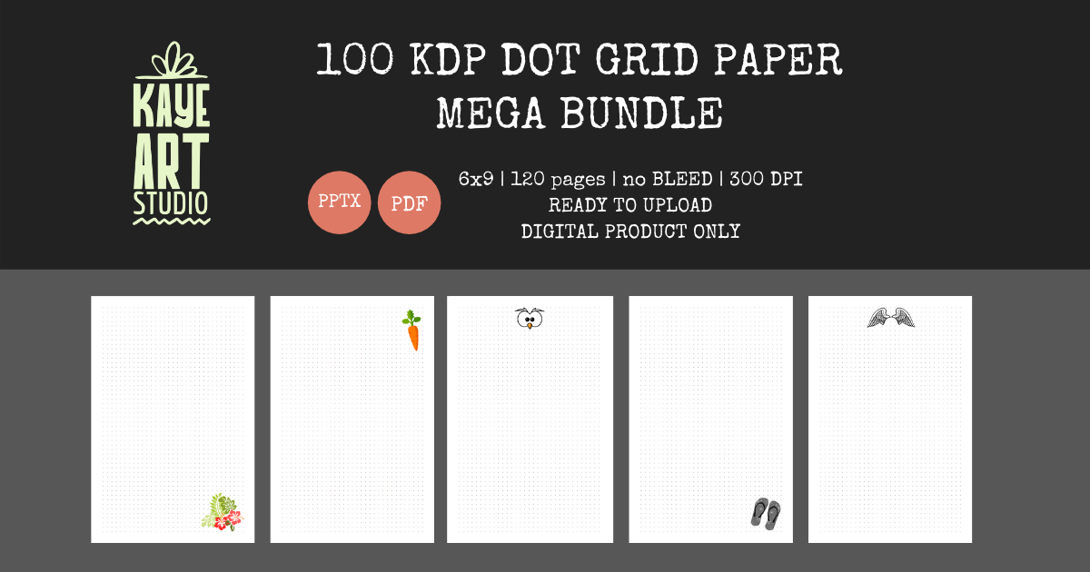 100 KDP Dot Grid Paper Mega Bundle Bundle · Creative Fabrica