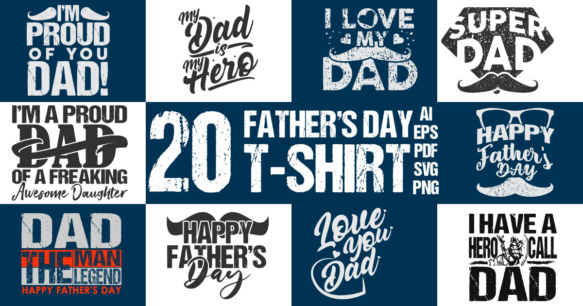 Fathers Day T-shirt Bundle Bundle · Creative Fabrica