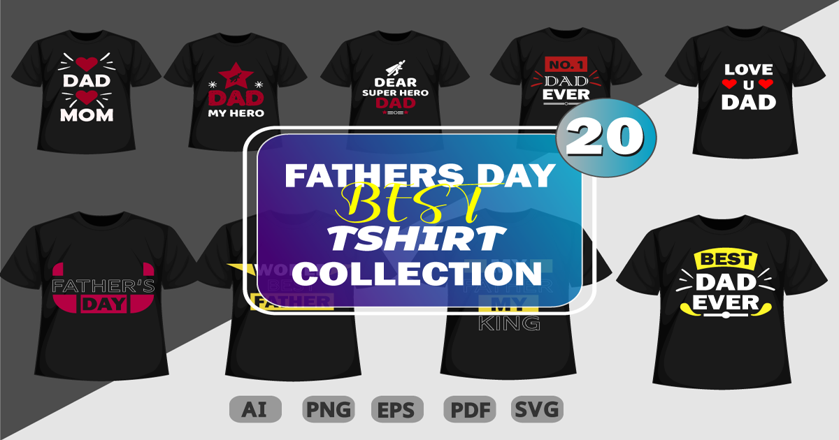 Fathers Day Special T-Shirt Design Bundle Bundle · Creative Fabrica