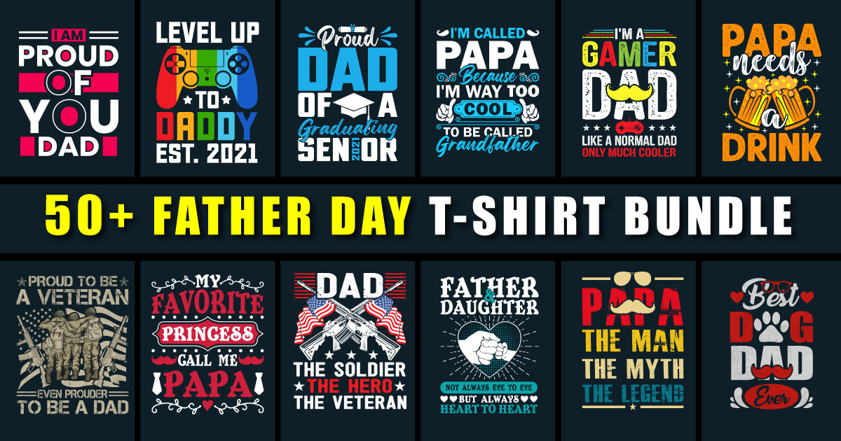 Father’s Day T-Shirt Design Bundle Bundle · Creative Fabrica