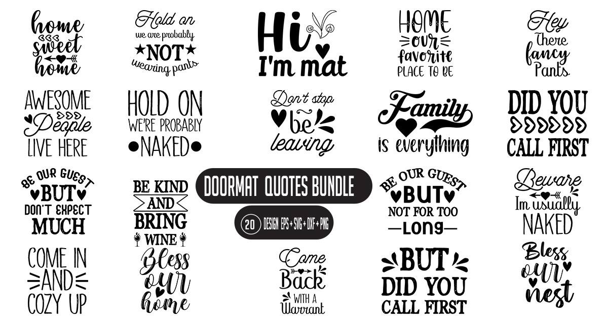 Doormat SVG Bundle Bundle · Creative Fabrica