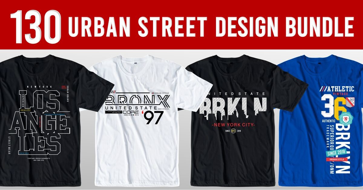 Urban Street T-Shirt Design Bundle Bundle · Creative Fabrica