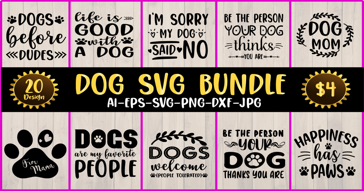 Dog SVG Bundle Vol-1 Bundle · Creative Fabrica