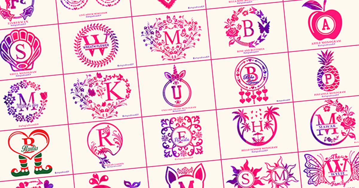 Decorative Monogram Font Bundle Bundle · Creative Fabrica