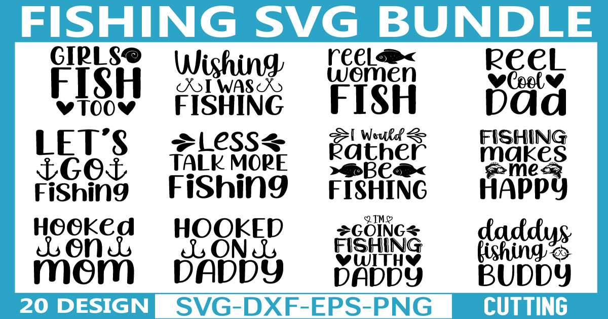 Fishing SVG Bundle Bundle · Creative Fabrica