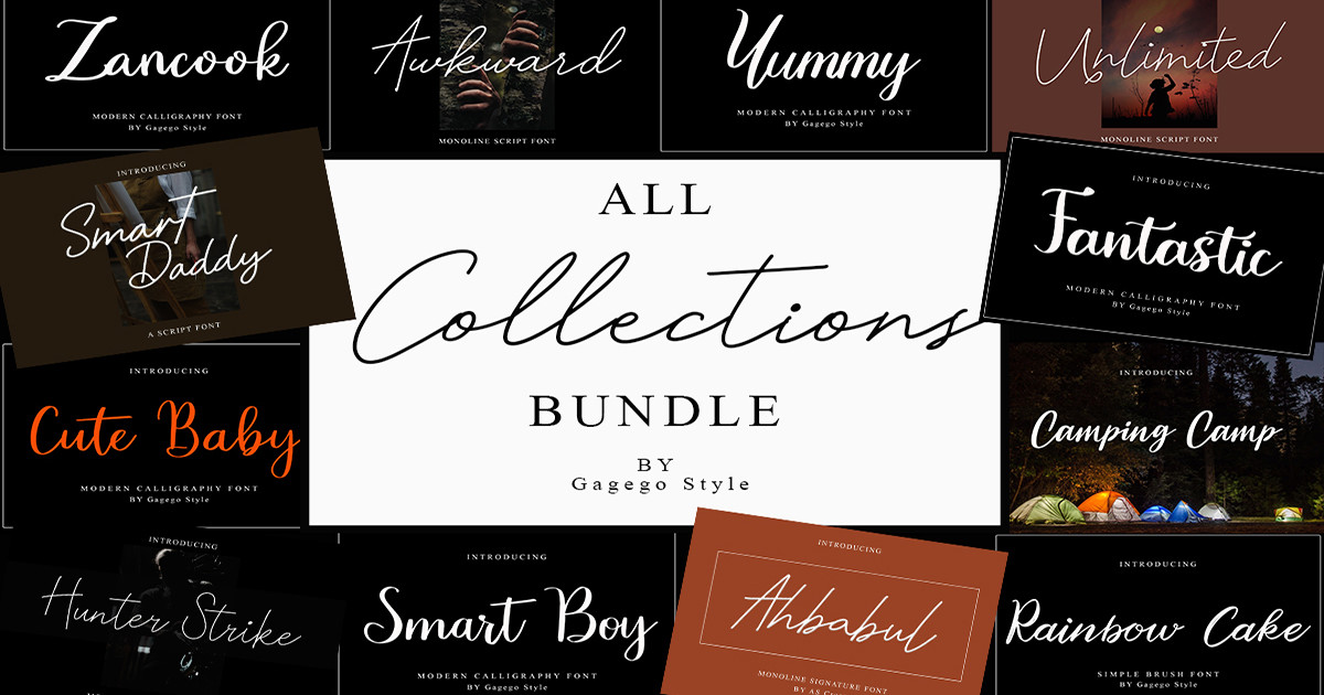 All Collections Font Bundle Bundle · Creative Fabrica