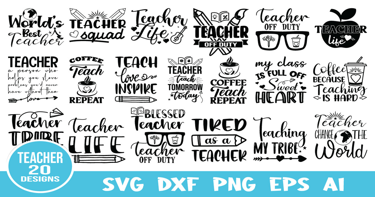 Teacher Quotes SVG Bundle Bundle · Creative Fabrica