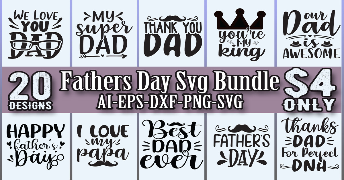 Fathers Day SVG Bundle Bundle · Creative Fabrica