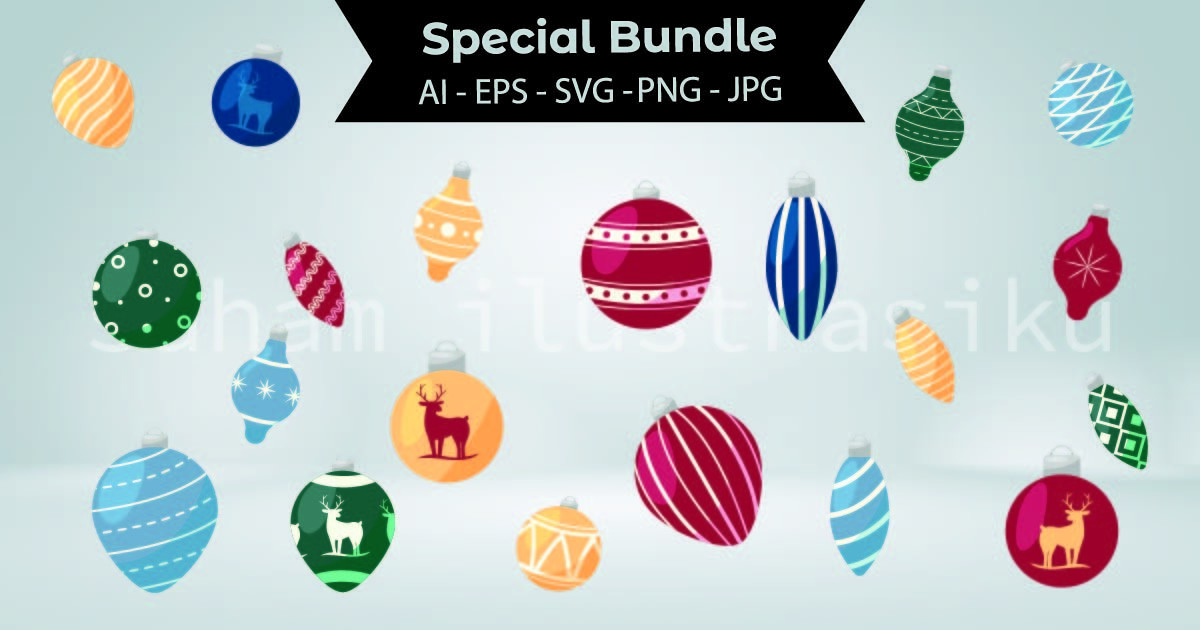 Christmas Tree Decoration Bundle Bundle · Creative Fabrica