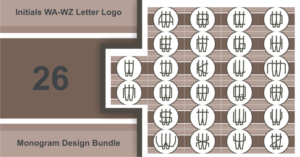Letter W Monogram Logo Bundle Bundle · Creative Fabrica