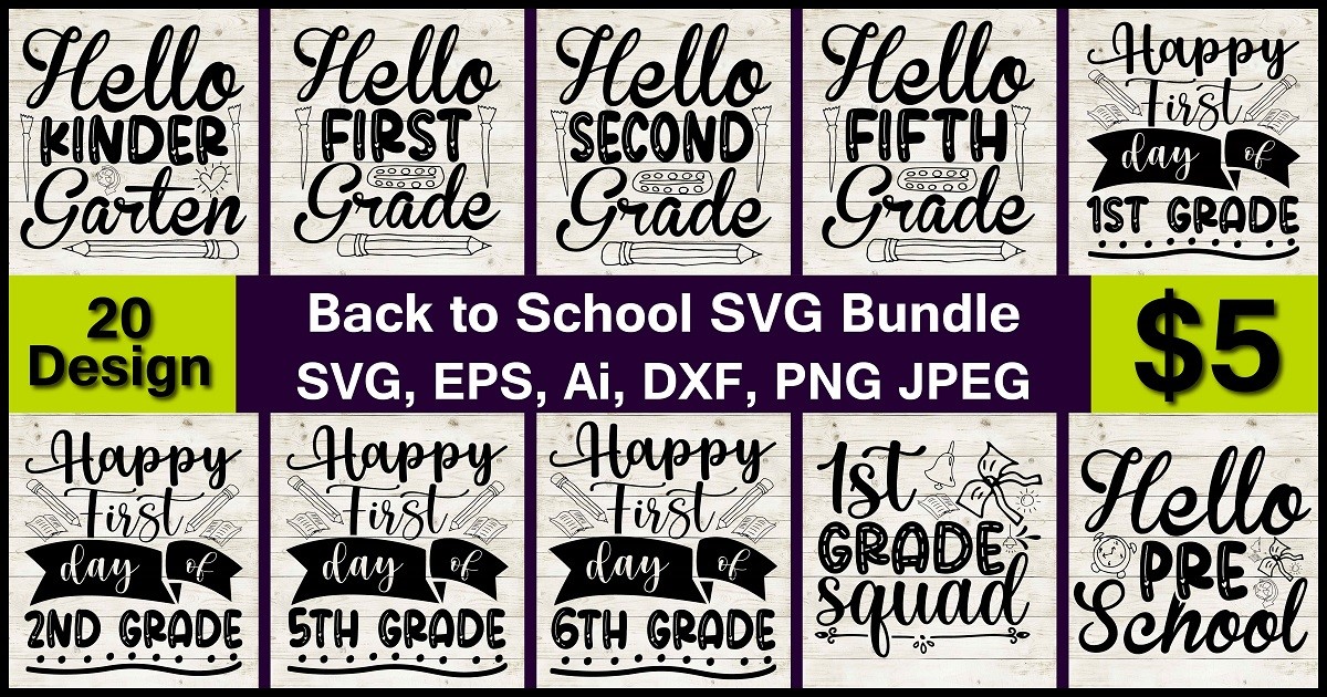 Back to School SVG Bundle Bundle · Creative Fabrica