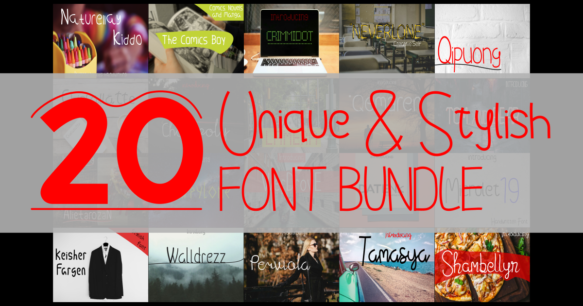 Unique & Stylish Font Bundle Bundle · Creative Fabrica