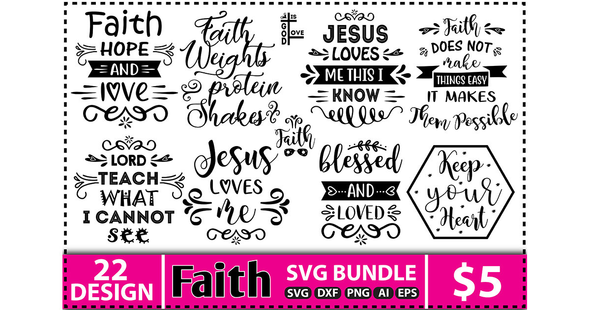 Faith SVG Bundle Bundle · Creative Fabrica