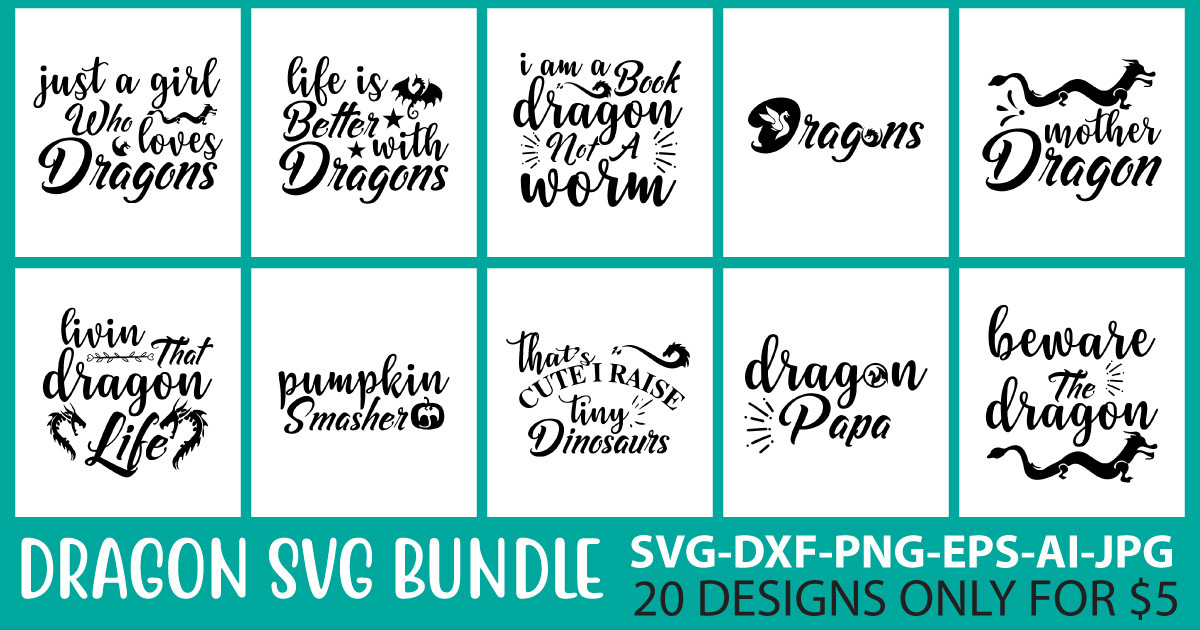 Dragon SVG Bundle Bundle · Creative Fabrica