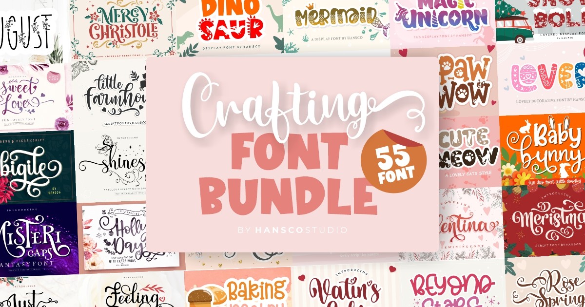 Crafting Fonts Bundle Bundle · Creative Fabrica