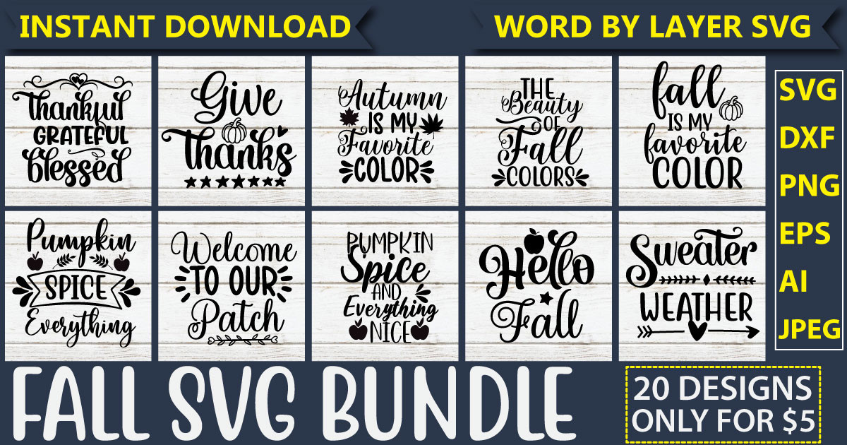 Fall SVG Bundle Bundle · Creative Fabrica