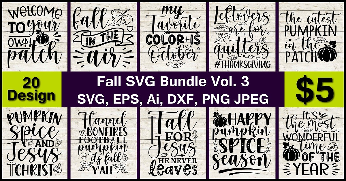 Fall SVG Bundle Vol. 3 Bundle · Creative Fabrica