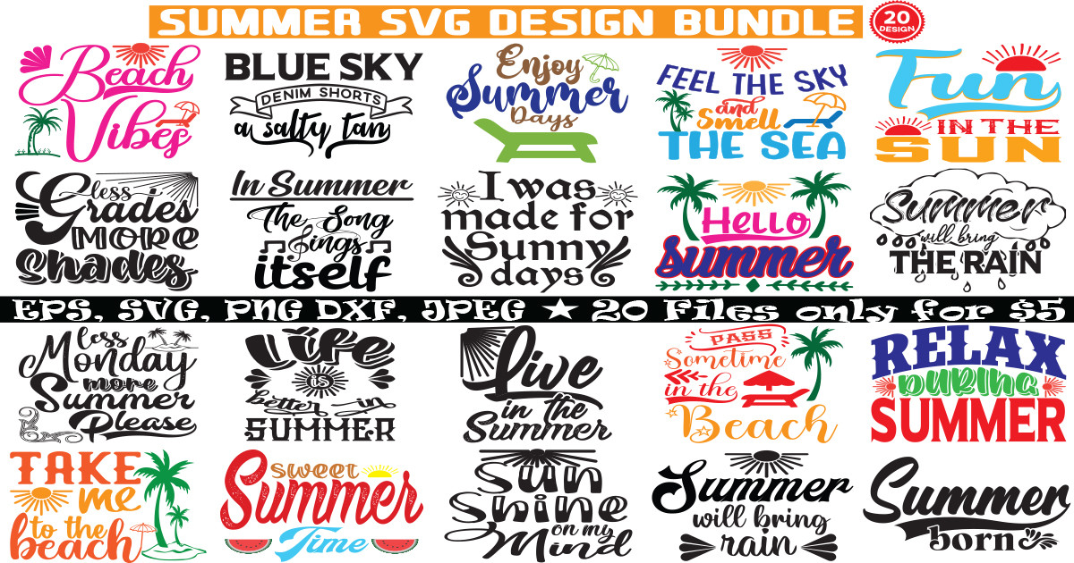 Summer SVG Design Bundle Bundle · Creative Fabrica