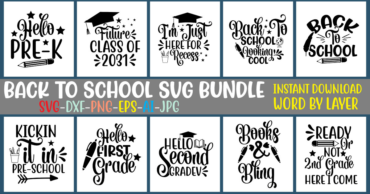 Back to School SVG Bundle Bundle · Creative Fabrica